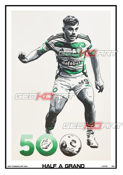 Image of JAMES FORREST CELTIC FC 500TH APPEARANCE