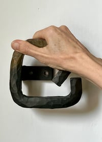 Image 2 of Hammered Bronze Door Handle