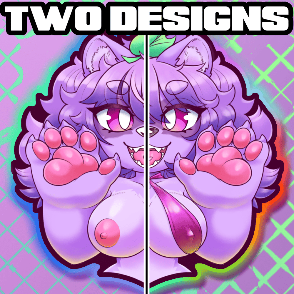 Shiny Purple Tanuki - Iridescent Vinyl Sticker