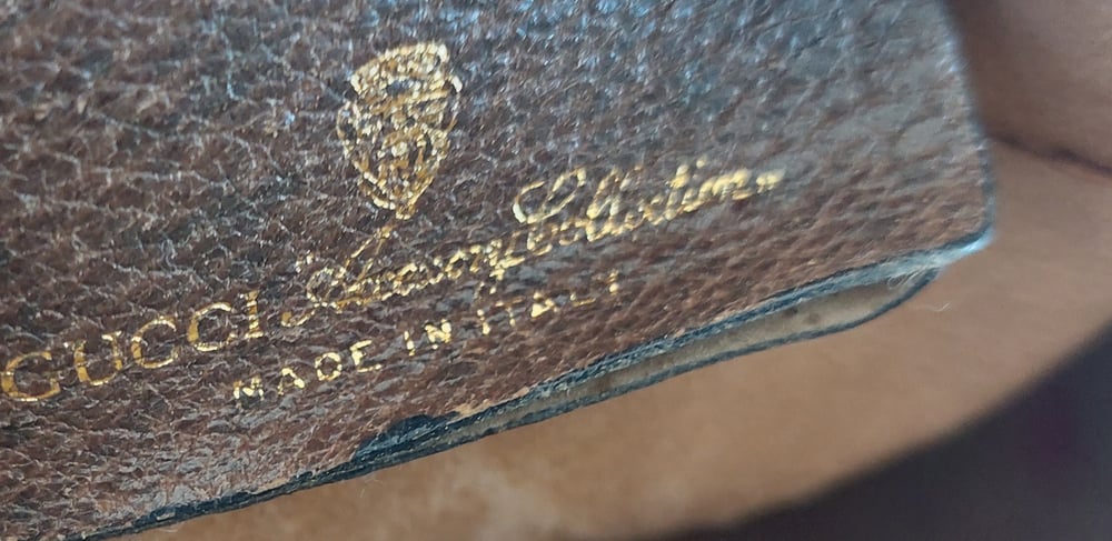 Image of Vintage Gucci brown GG monogram pouch/bag