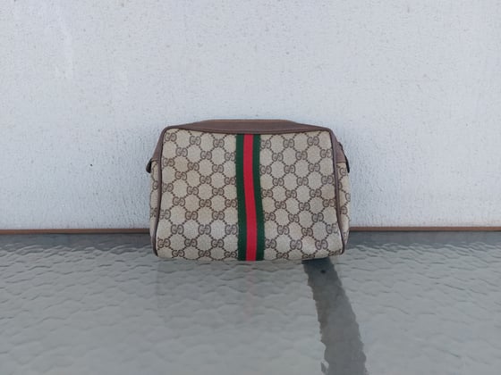 Image of Vintage Gucci brown GG monogram pouch/bag