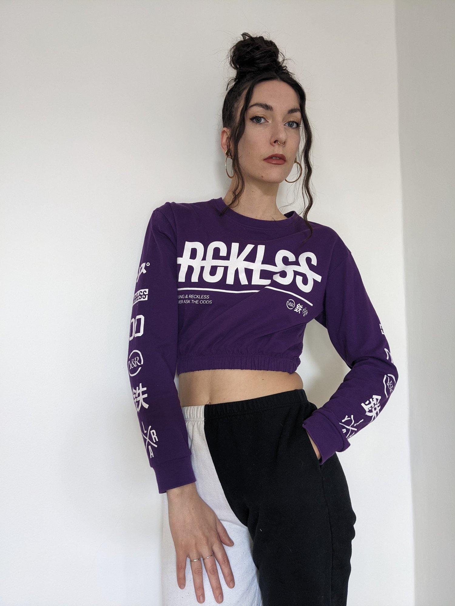 Image of OAK Size Small Up-Cycled RCKLESS Longsleeve Top