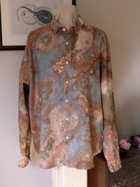 Image 4 of Ice Dyed Button-Down Shirt - Winter Wren - Men's L - Free Shipping