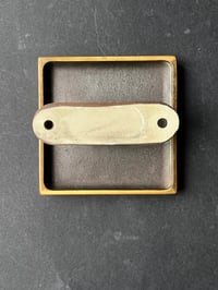 Image 3 of Group of Four Bronze Push-Pull Door Handles with Abstract Modernist Design