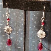 Image 1 of Crimson and Webs Earrings