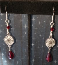 Image 2 of Crimson and Webs Earrings