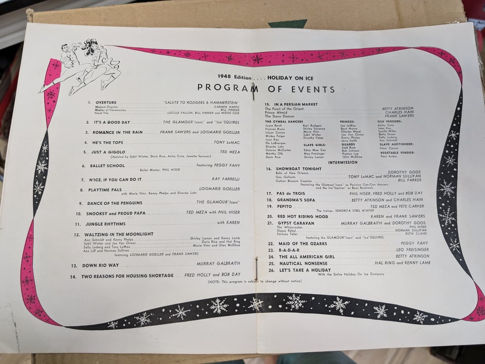 1948 Holiday on Ice program.