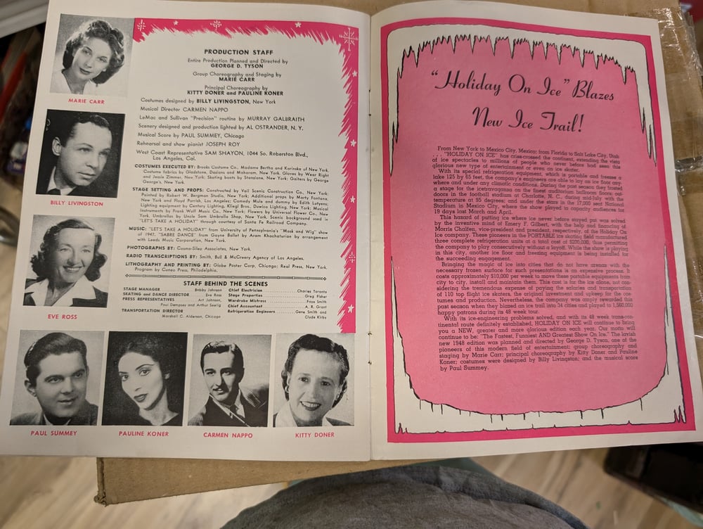 1948 Holiday on Ice program.