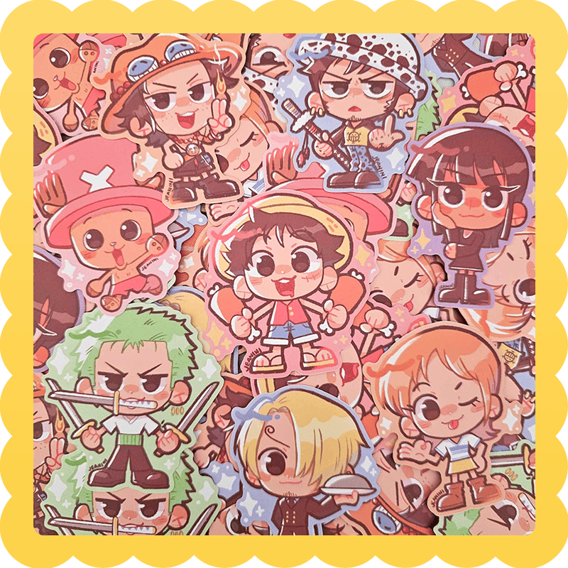 Image of one piece candy stickers ✨ matte vinyl sticker