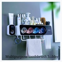 Multipurpose toothbrush holder