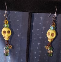 Yellow Skull Earrings 2