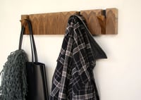 Image 2 of Wooden end grain coat rack, 8 hooks
