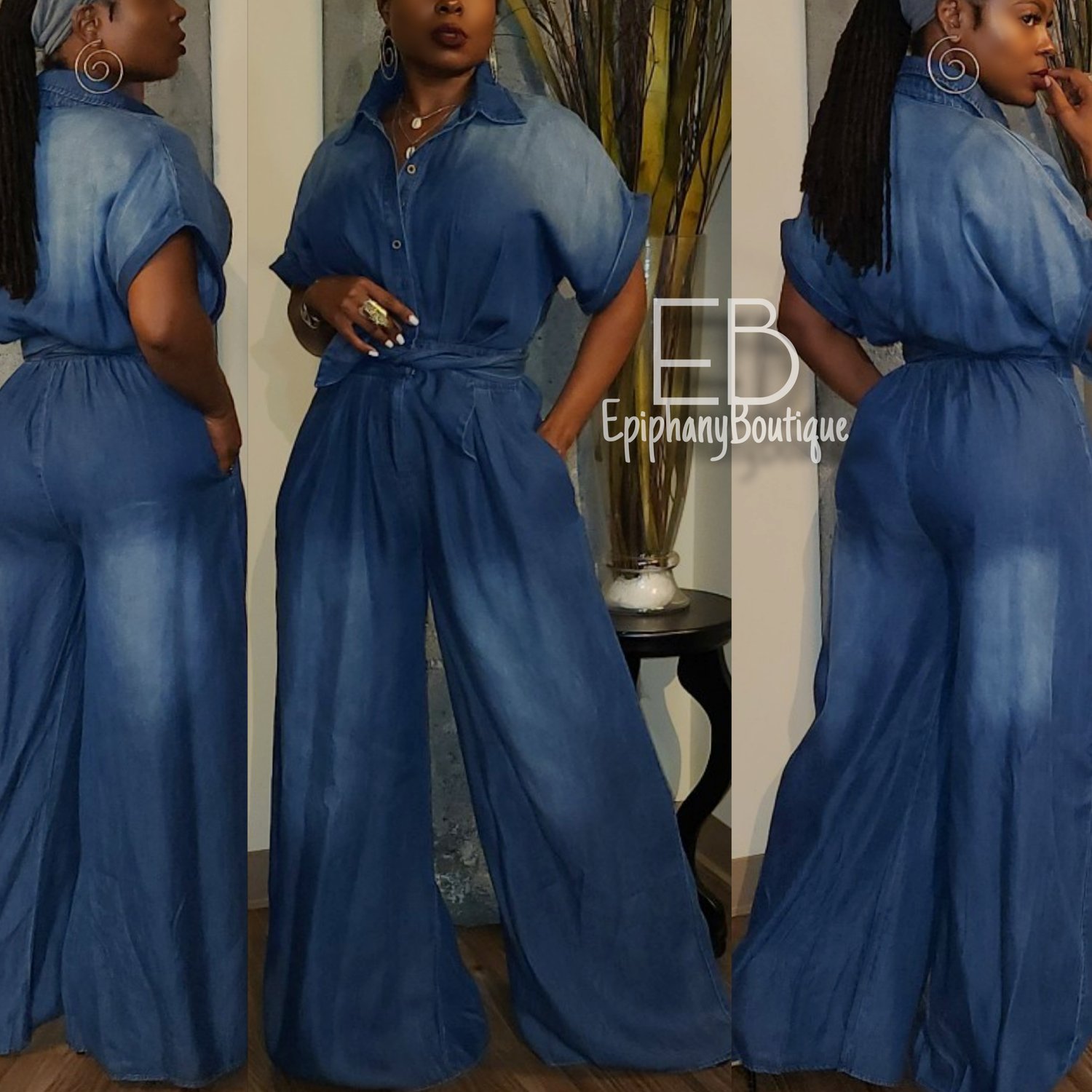 Image of The Regan Denim Jumpsuit