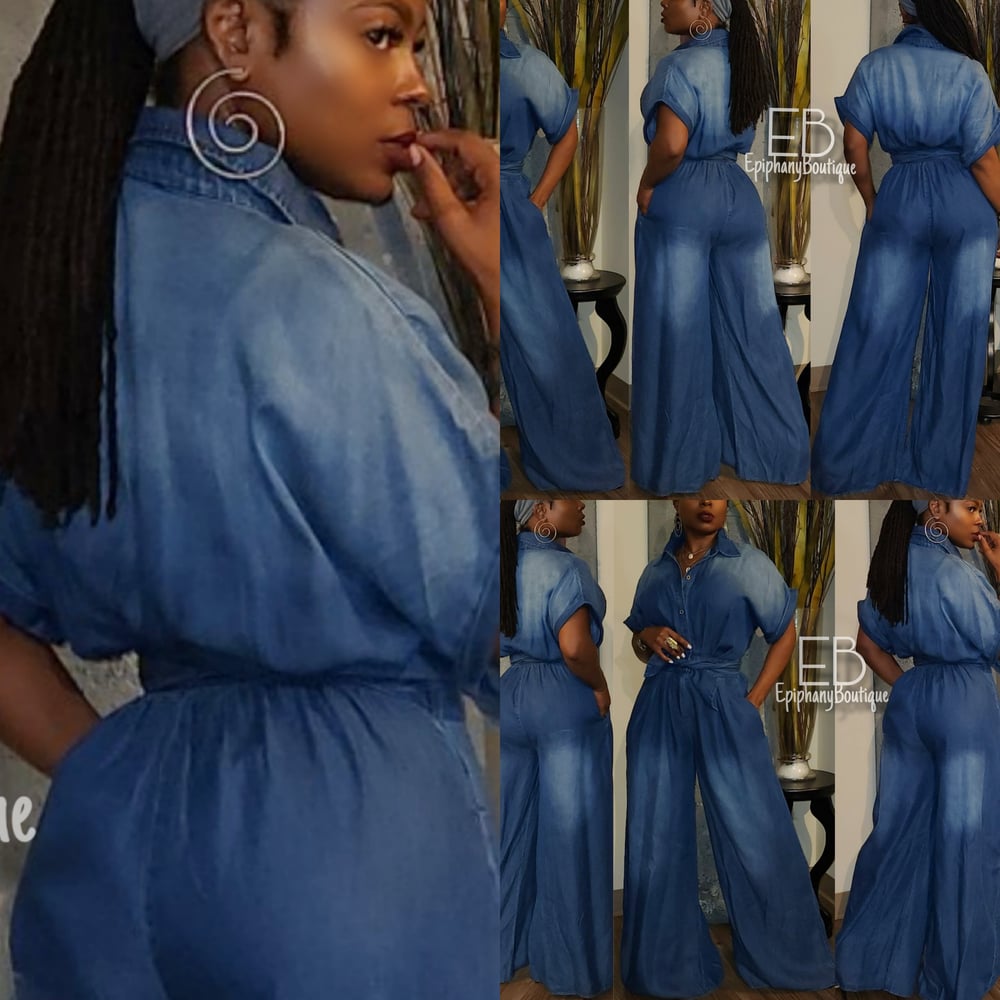 Image of The Regan Denim Jumpsuit