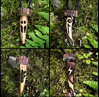 Image 1 of Rune Carved Antler Pendant Necklace Collection 