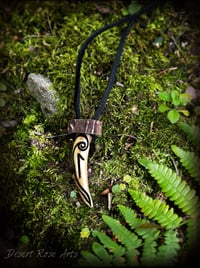 Image 3 of Rune Carved Antler Pendant Necklace Collection 