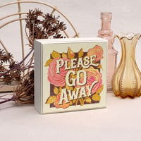 Image 1 of Please Go Away - Block Sign