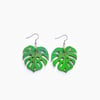 Monstera Leaf Wood Earrings 