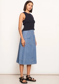 Image 1 of pol denim raydel skirt light wash