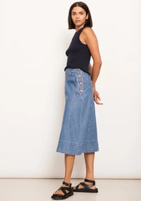 Image 4 of pol denim raydel skirt light wash