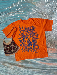 Mandarin Orange Birds of Paradise Tee (L)