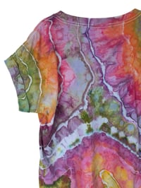 Image 5 of S 100% Cotton Short T-Shirt Dress with Pockets in Euphoria Geode Ice Dye