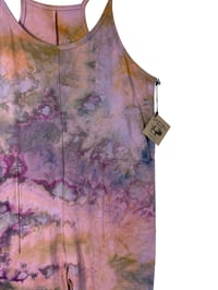 Image 4 of S/M Cotton Blend Knit Pocket Jumpsuit in Muted Watercolor Ice Dye