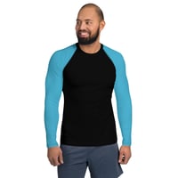Image 1 of Enigma Cyan Men's Rash Guard 