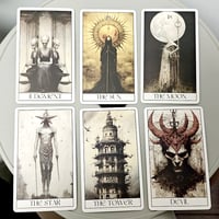 Image 3 of Gothic Tarot Deck Horror Style 78 Rider-waite Cards 10.3*6cm Embark on An Eerie Journey with Our Got