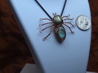 Image 1 of Copper wrapped labradorite spider 