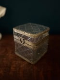 Joli boite à bijoux en verre et laiton, époque Napoleon III