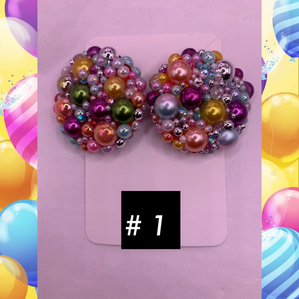 Image of Bubble Button Earrings