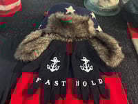 Image 1 of USA super warm winter hat OG striped dp scarf & Gloves