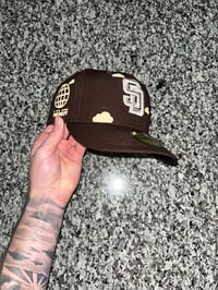 Image 1 of PARTLY CREAMY SKIES SAN DIEGO PADRES CUSTOM FITTED