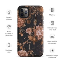 Image 7 of Dark Rose Gold Butterfly Design Goth Inspired Tough Case for iPhone®