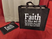 Image 4 of Faith Is Like Wifi Hand Bag