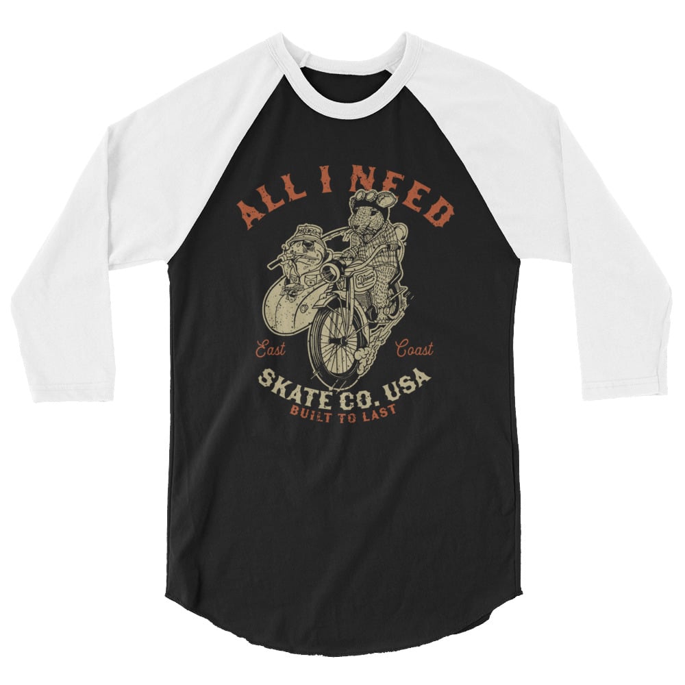 3/4 sleeve raglan shirt
