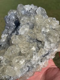 Image 22 of Gemmy Calcite On Druzy Quartz Matrix #1947