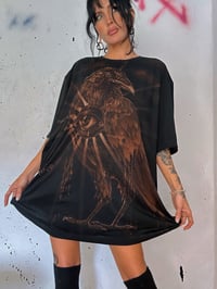 Image 3 of “RAVEN SIGHTING” CUSTOM BLEACH PAINTED T-SHIRT 3XL