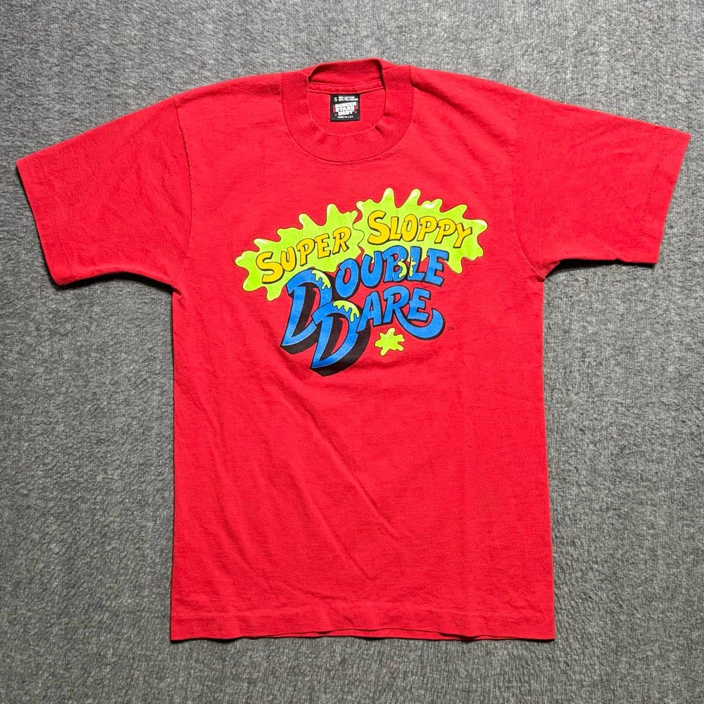 Image of 1980s Nickelodeon Double Dare Promo Graphic Tee (S)