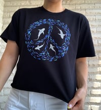 Image 2 of Cropped Peace T-Shirt