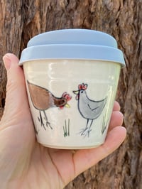 Image 1 of Latte Travel/ Keep Cup ‘Chicken decoration’
