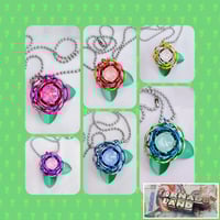 Image 1 of Petal to the Metal Capture Crystal Rose Pendant