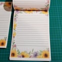 Eco Sunflowers Notepad upcycled  