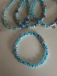 Image 5 of Star Shine Blueberry Milk Blue and Purlple Tumbler Bracelet Stack