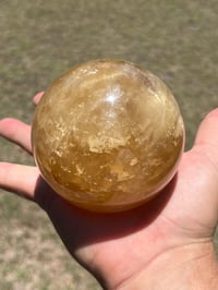 Image 7 of Honey Calcite Sphere #2638