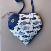 Image 5 of Zippertop Blue Fish Purse