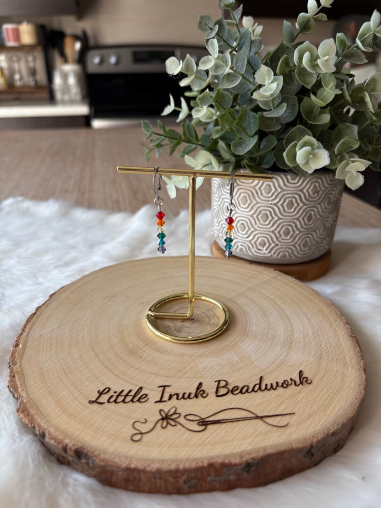 Image of Bicone Rainbow Earrings