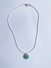  Blue Love Earth Beaded Necklace #1