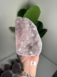 Image 19 of XL SELF STANDING COTTON CANDY APOPHYLITE CUT BASES -INDIA-